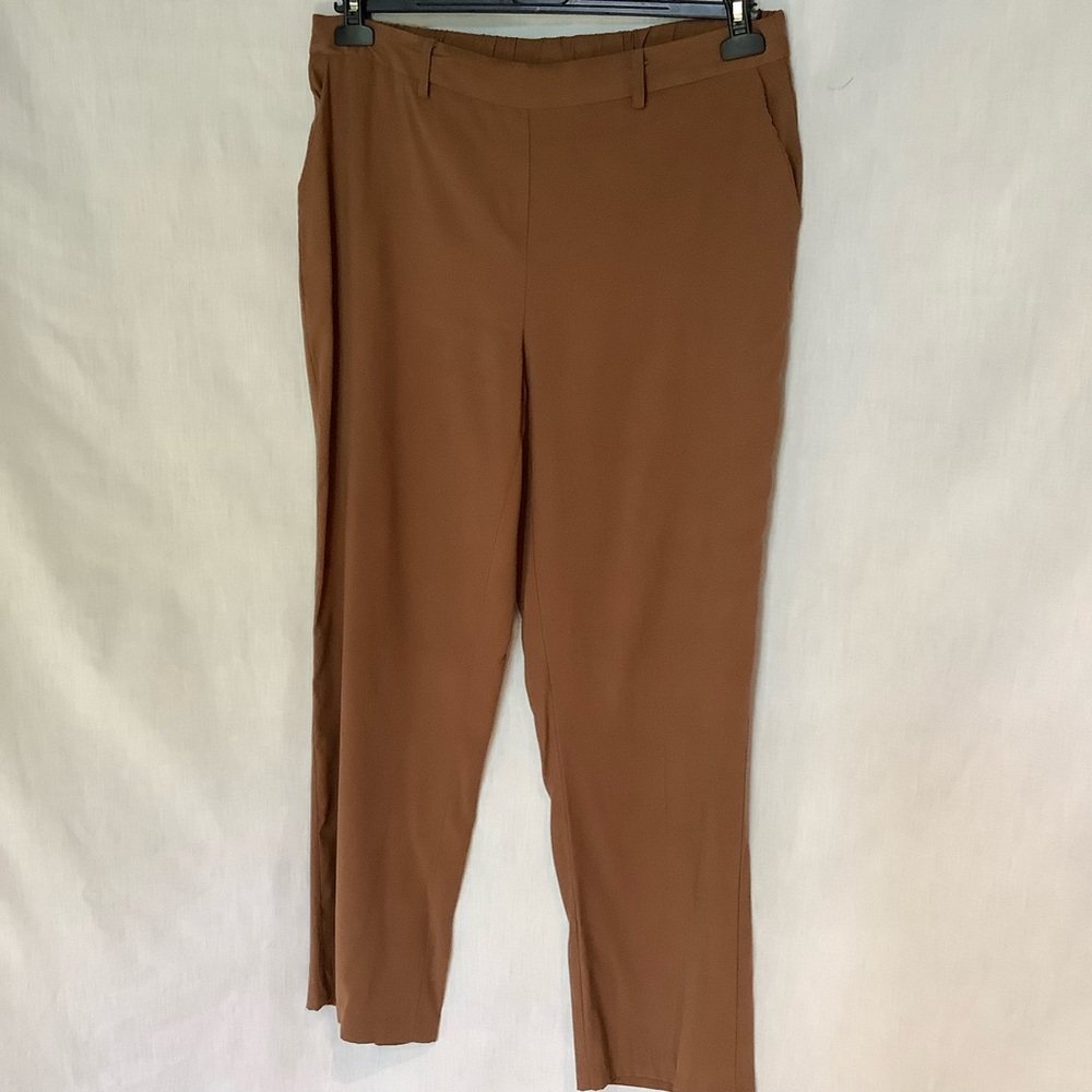 Brown Straight-Leg Trousers